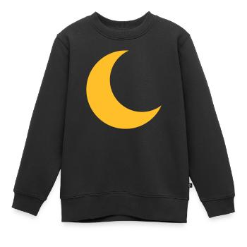 Mond - Kinder Premium Organic Sweatshirt - Schwarz - Vorne - AI Model Kid Female (0cm)