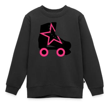 rollschuh - Kinder Premium Organic Sweatshirt - Schwarz - Vorne - AI Model Kid Female (0cm)