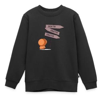 Deathtiny - Sweat Premium enfant bio - noir - Devant - AI Model Kid Female (0cm)