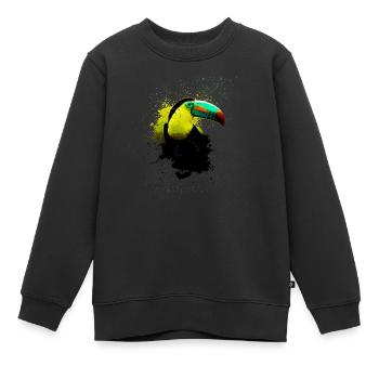Toucan - Kinder Premium Organic Sweatshirt - Schwarz - Vorne - AI Model Kid Female (0cm)