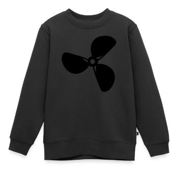Schiff - Kinder Premium Organic Sweatshirt - Schwarz - Vorne - AI Model Kid Female (0cm)