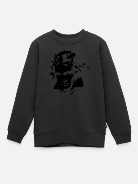 compositeur musique classique visage de beethoven - Sweat Premium enfant bio - noir