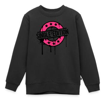 Single Edition Stempel Graffiti Pink Auszeichnung - Kinder Premium Organic Sweatshirt - Schwarz - Vorne - AI Model Kid Female (0cm)