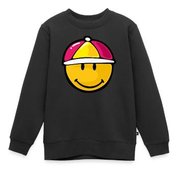 Smiley Jockey - Kinder Premium Organic Sweatshirt - Schwarz - Vorne - AI Model Kid Female (0cm)