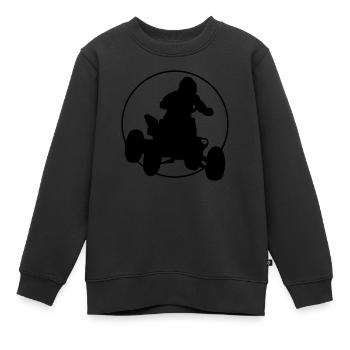 buggy racer silhouette - Kinder Premium Organic Sweatshirt - Schwarz - Vorne - AI Model Kid Female (0cm)
