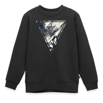 Marmor Dreieck - Kinder Premium Organic Sweatshirt - Schwarz - Vorne - AI Model Kid Female (0cm)