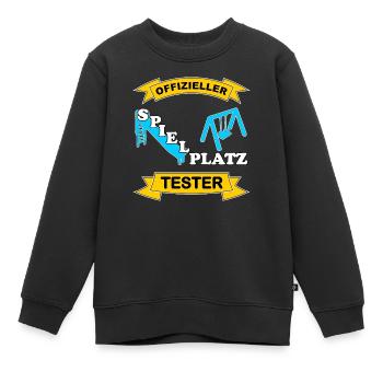 Spielplatz Tester - Kinder Premium Organic Sweatshirt - Schwarz - Vorne - AI Model Kid Female (0cm)