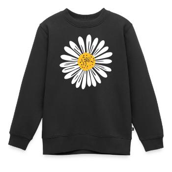 Marguerite - Sweat Premium enfant bio - noir - Devant - AI Model Kid Female (0cm)