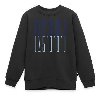 Blau 127 0 - Kinder Premium Organic Sweatshirt - Schwarz - Vorne - AI Model Kid Female (0cm)