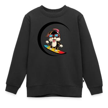 Chien chien - Sweat Premium enfant bio - noir - Devant - AI Model Kid Female (0cm)