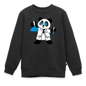 Scientifique Panda - Sweat Premium enfant bio - noir - Devant - AI Model Kid Female (0cm)