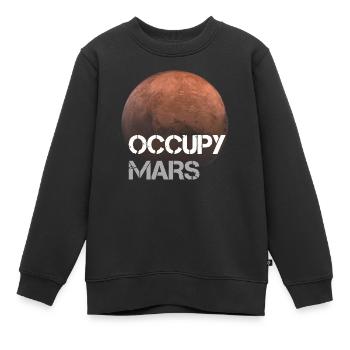 Occupy Mars Astronomie Wissenschaft Geschenke für Sie - Kinder Premium Organic Sweatshirt - Schwarz - Vorne - AI Model Kid Female (0cm)