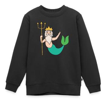 Neptun - Kinder Premium Organic Sweatshirt - Schwarz - Vorne - AI Model Kid Female (0cm)