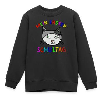 Erster Schultag - Kinder Premium Organic Sweatshirt - Schwarz - Vorne - AI Model Kid Female (0cm)