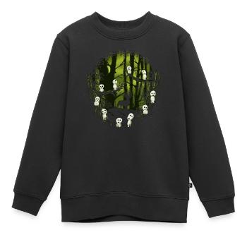 Forest spirits - Sweat Premium enfant bio - noir - Devant - AI Model Kid Female (0cm)