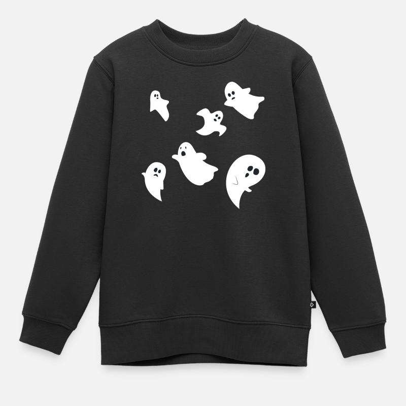 Halloween Ghosts Ghost Group Design simple - Sweat Premium enfant bio - noir