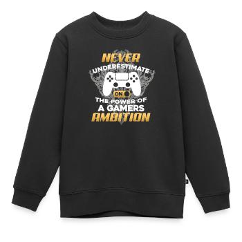 Gamer - Sweat Premium enfant bio - noir - Devant - AI Model Kid Female (0cm)