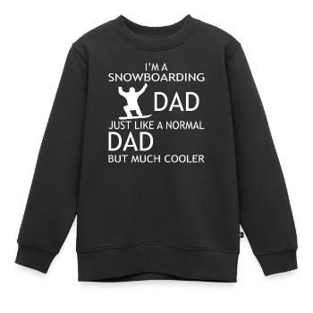 Snowboard Snowboarder - Sweat Premium enfant bio - noir - Devant - AI Model Kid Female (0cm)