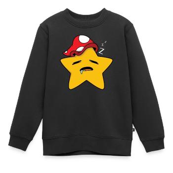 Star Dormir - Sweat Premium enfant bio - noir - Devant - AI Model Kid Female (0cm)