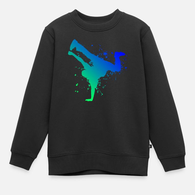 Break Hip Hop Dance Garçons Filles Breakdance Bboy - Sweat Premium enfant bio - noir