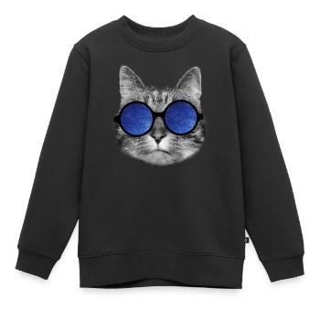 Galaxy cat - Kinder Premium Organic Sweatshirt - Schwarz - Vorne - AI Model Kid Female (0cm)