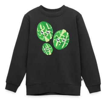 Chou de bruxelles - Sweat Premium enfant bio - noir - Devant - AI Model Kid Female (0cm)