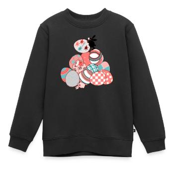 Der Osterhase - Kinder Premium Organic Sweatshirt - Schwarz - Vorne - AI Model Kid Female (0cm)