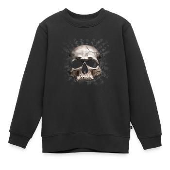 Crâne de Kanji - Sweat Premium enfant bio - noir - Devant - AI Model Kid Female (0cm)
