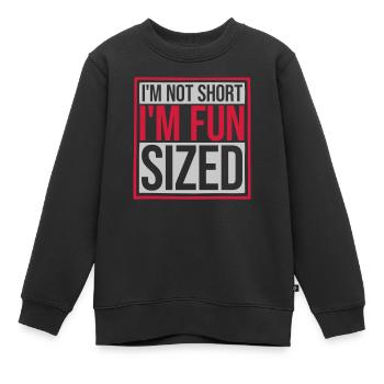 Not short fun sized - Kinder Premium Organic Sweatshirt - Schwarz - Vorne - AI Model Kid Female (0cm)