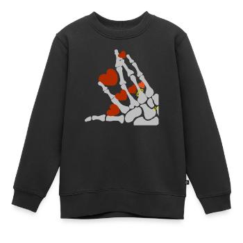 AMOUR ÉTERNEL - Sweat Premium enfant bio - noir - Devant - AI Model Kid Female (0cm)
