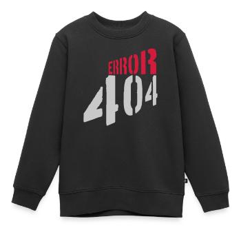Meldung Error 404 Netzwerk - Kinder Premium Organic Sweatshirt - Schwarz - Vorne - AI Model Kid Female (0cm)