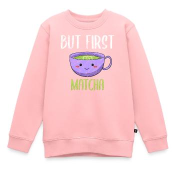 Asiatisches Japanischer Tee Matcha Tea I Geschenk - Kinder Premium Organic Sweatshirt - Rosa - Vorne - AI Model Kid Female (0cm)