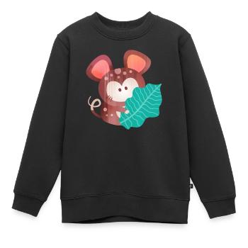 Cute Garden Mouse - Kids Premium Organic Sweatshirt - black - Front - AI Model Kid Female (0cm)