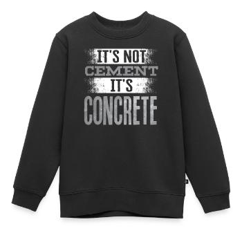 Concrete Finisher Concrete Mixer Construction - Kids Premium Organic Sweatshirt - black - Front - AI Model Kid Female (0cm)