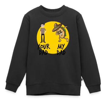 TON PÈRE MON PÈRE - Sweat Premium enfant bio - noir - Devant - AI Model Kid Female (0cm)