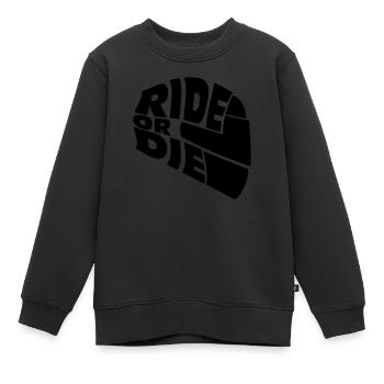 Casque de loyauté : Ride or Die - Sweat Premium enfant bio - noir - Devant - AI Model Kid Female (0cm)
