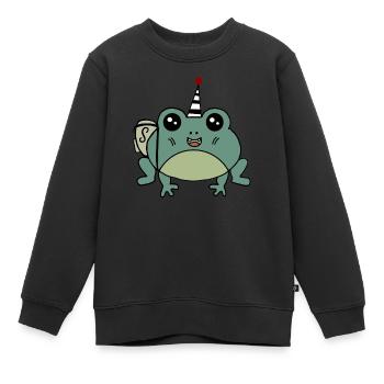 Silo der Frosch - Kinder Premium Organic Sweatshirt - Schwarz - Vorne - AI Model Kid Female (0cm)