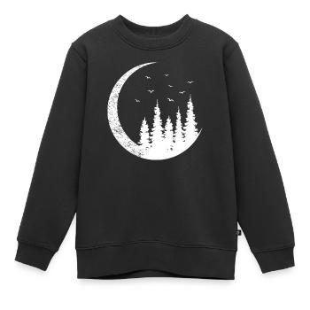 Landschaft Halbmond - Kinder Premium Organic Sweatshirt - Schwarz - Vorne - AI Model Kid Female (0cm)