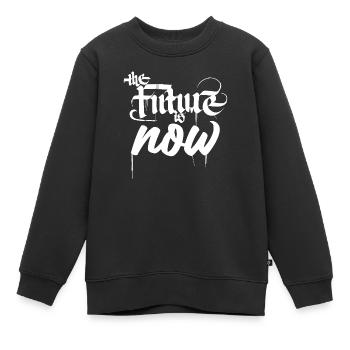 The Futur is Now - Ecology - Ecology - Kids Premium Organic Sweatshirt - black - Front - AI Model Kid Female (0cm)