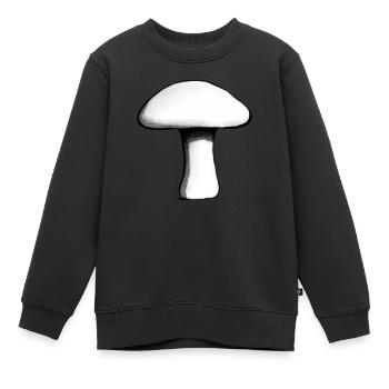 Champignons Champignons Vénéneux Mycologie Terreuse Naturelle 11 - Sweat Premium enfant bio - noir - Devant - AI Model Kid Female (0cm)