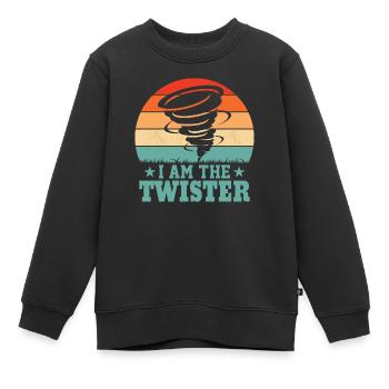 I Am The Twister Meteorologist Meteorology - Kinder Premium Organic Sweatshirt - Schwarz - Vorne - AI Model Kid Female (0cm)