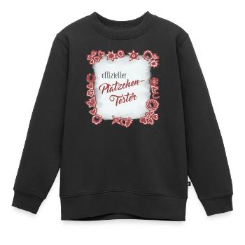 Offizieller Plätzchen Tester - Kinder Premium Organic Sweatshirt - Schwarz - Vorne - AI Model Kid Female (0cm)