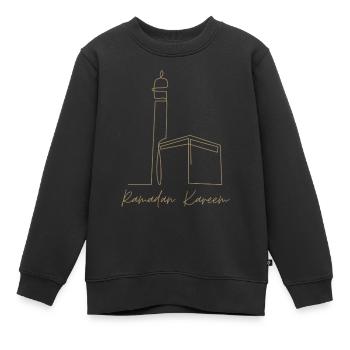 Ramadan Kareem/motif islamique - Sweat Premium enfant bio - noir - Devant - AI Model Kid Female (0cm)