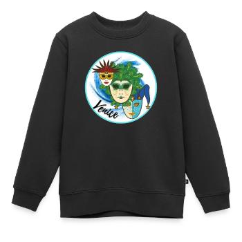 Venise, Italie - Sweat Premium enfant bio - noir - Devant - AI Model Kid Female (0cm)