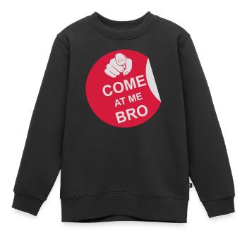 come at me bro - Kinder Premium Organic Sweatshirt - Schwarz - Vorne - AI Model Kid Female (0cm)