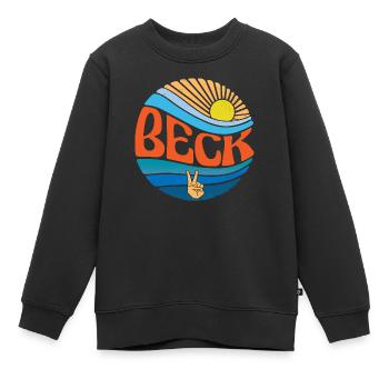 Beck Shirt Vintage Sunset Beck Groovy Tie Dye - Kinder Premium Organic Sweatshirt - Schwarz - Vorne - AI Model Kid Female (0cm)