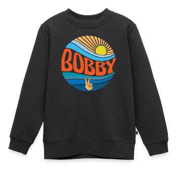 Bobby Hemd Vintage Sunset Bobby Groovy Tie Dye - Kinder Premium Organic Sweatshirt - Schwarz - Vorne - AI Model Kid Female (0cm)
