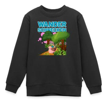 die Wanderschnecken blau - Kinder Premium Organic Sweatshirt - Schwarz - Vorne - AI Model Kid Female (0cm)