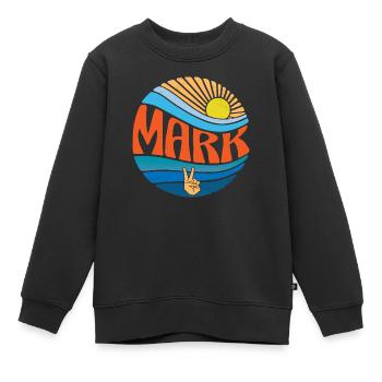 Mark Shirt Vintage Sunset Mark Groovy Tie Dye - Kinder Premium Organic Sweatshirt - Schwarz - Vorne - AI Model Kid Female (0cm)