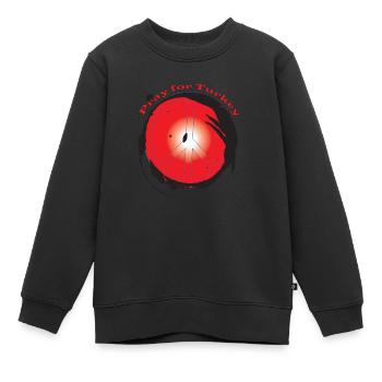 Priez pour la Turquie - Sweat Premium enfant bio - noir - Devant - AI Model Kid Female (0cm)